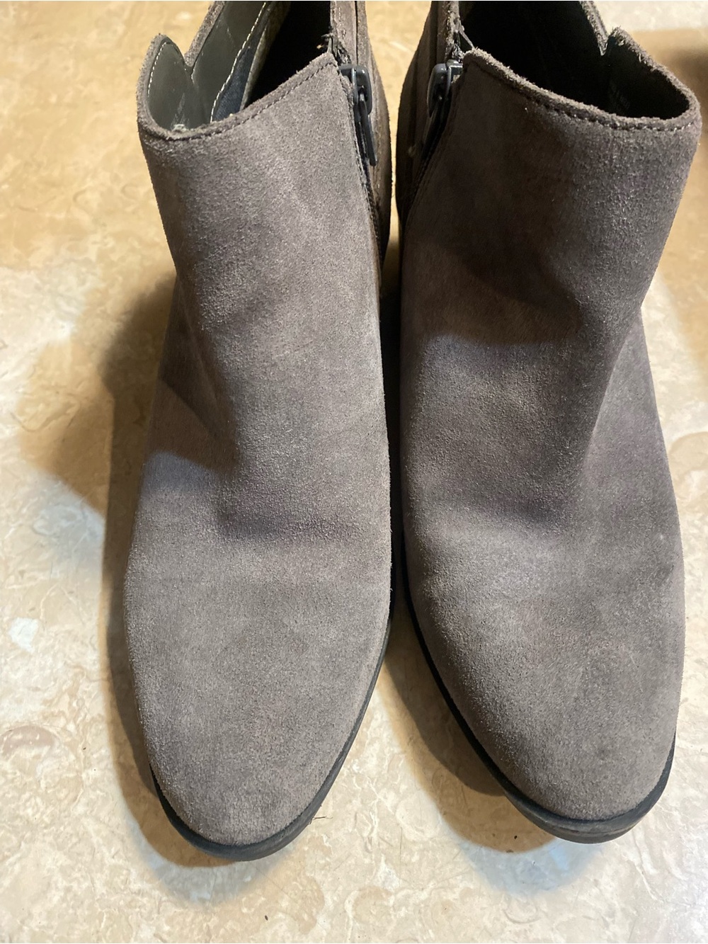 Sonoma Taupe Suede Ankle Booties